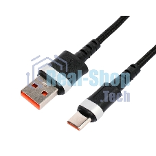 Кабель USB2.0 Cablexpert CCP-USB2-AMCM-66W-1.8M, AM/Type-C, 6A, 66Вт, QC3.0, оплетка, медь, 1.8м, черный, пакет
