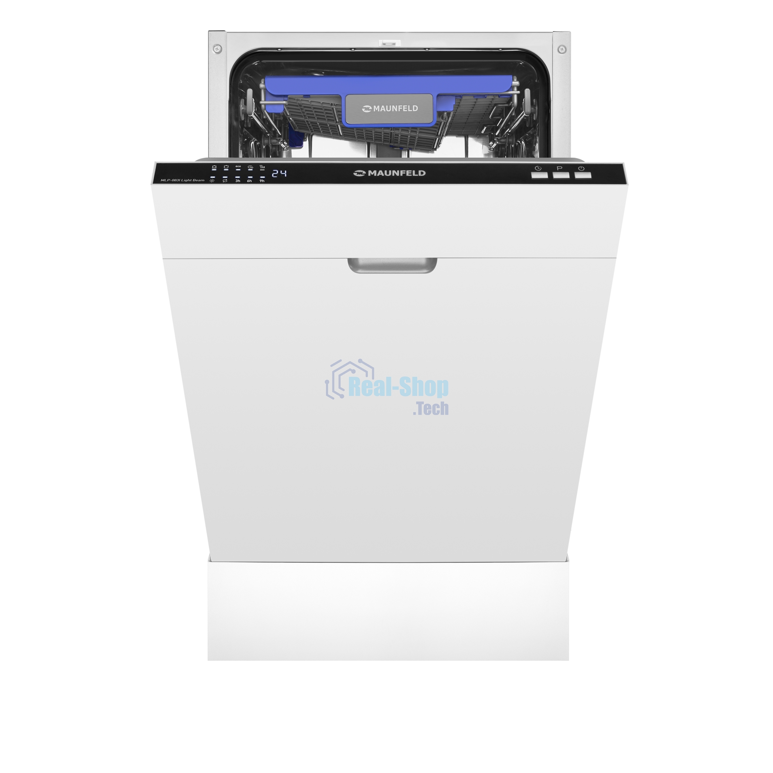 Встраиваемая посудомоечная машина Maunfeld MLP-083I, черный, 44.8 см, 10 компл., 49 дБ, класс A++