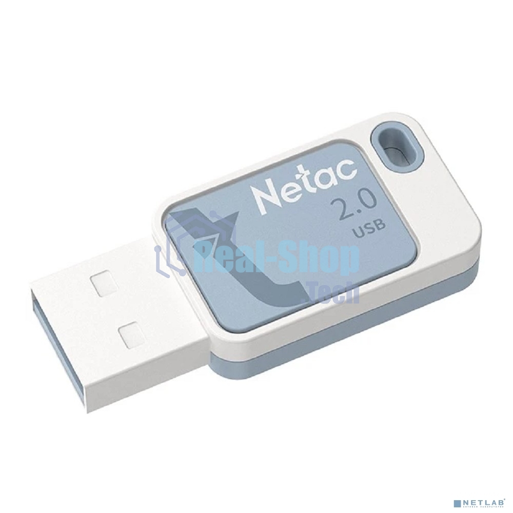 Флешка USB Netac UA31, 32Gb USB 2.0, NT03UA31N-032G-20BL синий