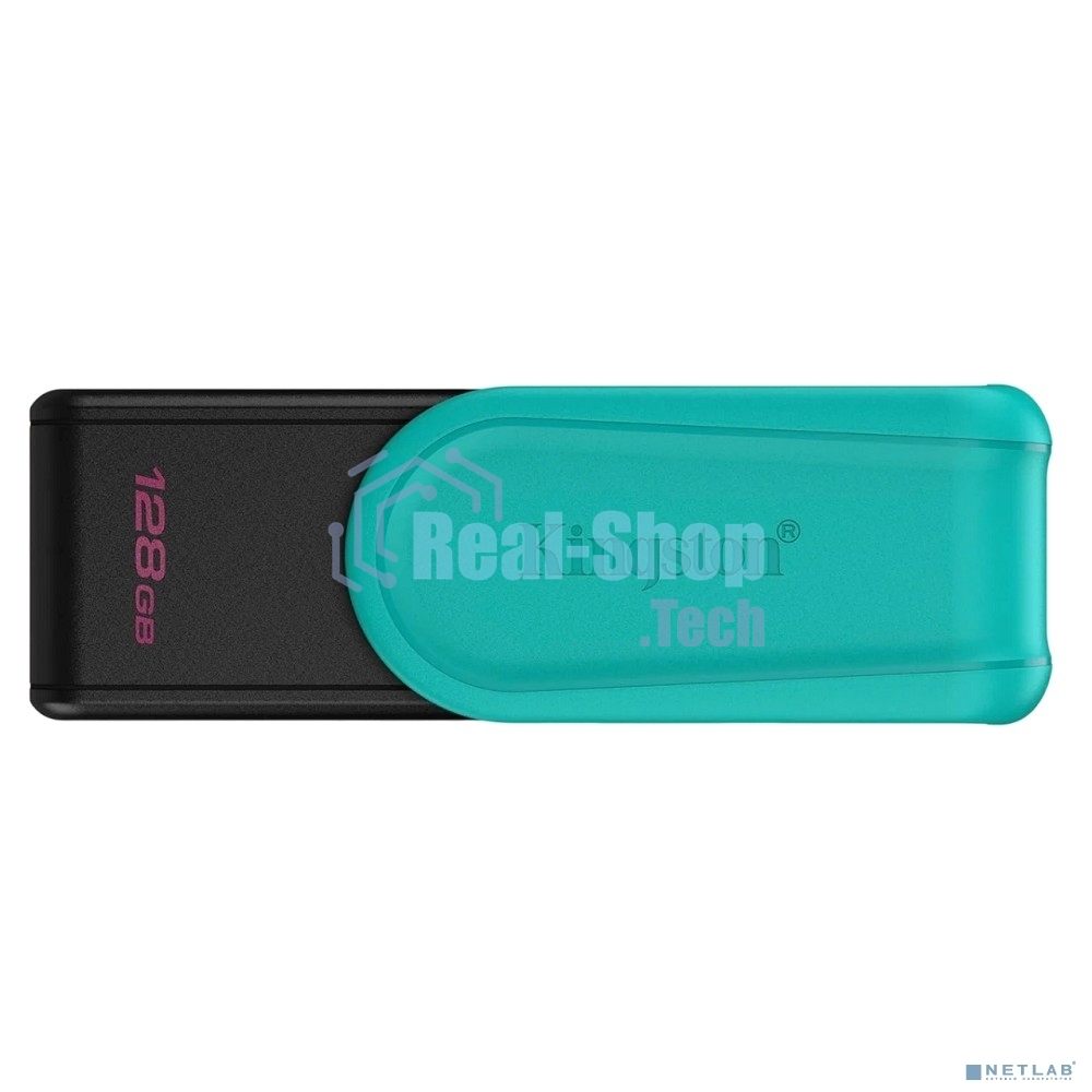 Флешка USB Kingston DataTraveler Exodia S (DTXS/128Gb), 128Gb, USB 3.2 Gen 1, R/W 150/60, бирюзовый/черный