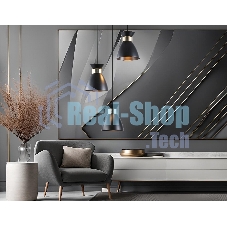 Светильник Ambrella light TR8470/3 BK/FGD черный/золото E27/3 max 60W D340*1000