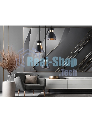 Светильник Ambrella light TR8470/3 BK/FGD черный/золото E27/3 max 60W D340*1000