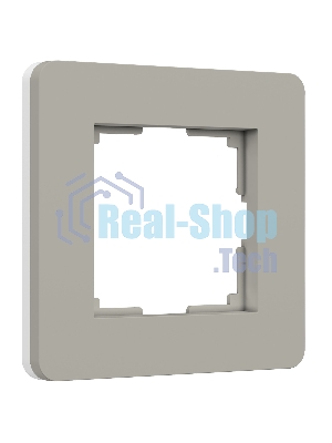 Рамка на 1 пост WERKEL Split (дымчатый/белый, soft-touch) W0013067