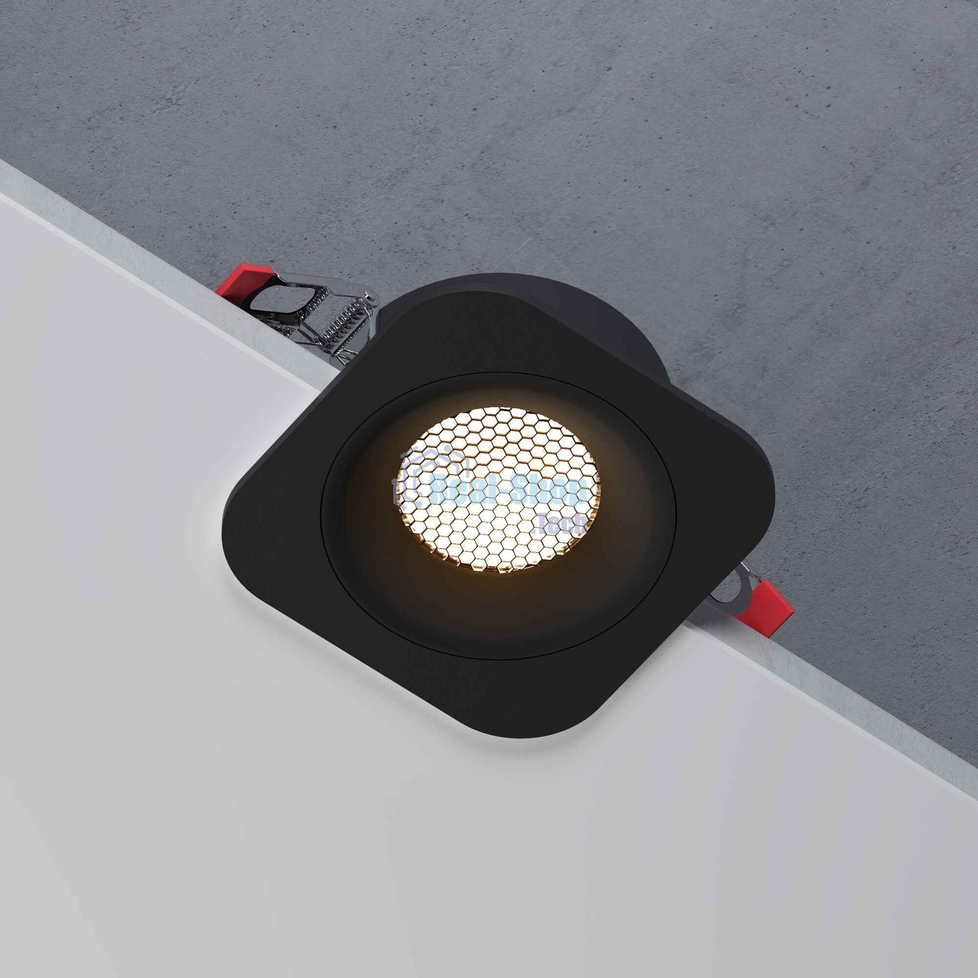 15276/LED / Светильник встраиваемый 10W 3000K черный IP44