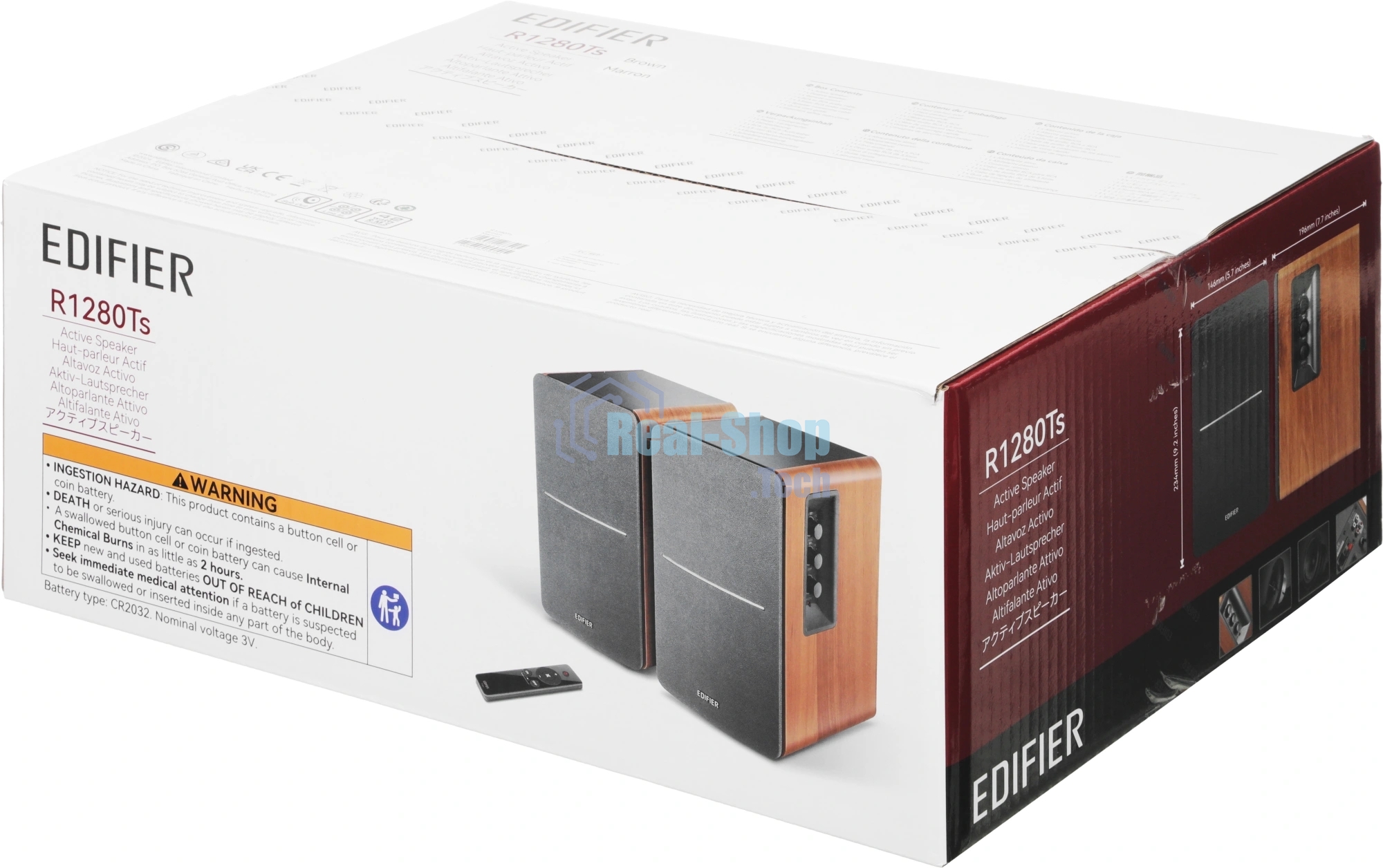Акустическая система Edifier R1280Ts 2.0 светлое дерево/черный 42Вт