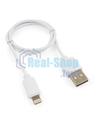 Кабель USB Гарнизон GCC-USB2-AP2-0.5M-W AM/Lightning, для iPhone5/6/7, IPod, IPad, 0.5м, белый, пакет