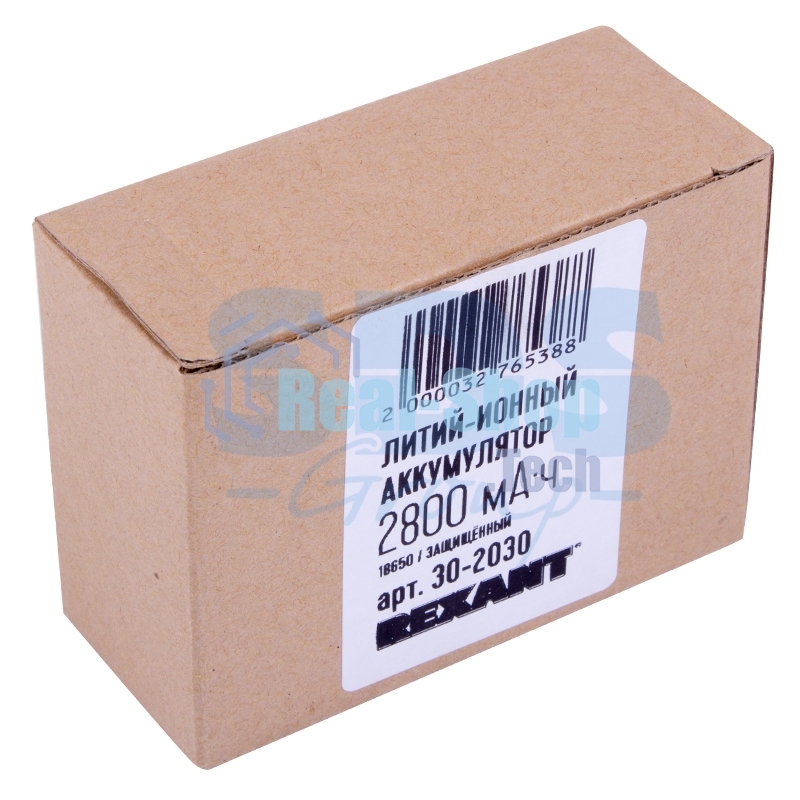 Портативный аккумулятор 18650 protected с защитой Li-ion 2800 mAH 3.7 В Rexant