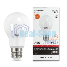 Лампа светодиодная Gauss 23217A LED Elementary A60 7W E27 520lm 2700K 1/10/100 0