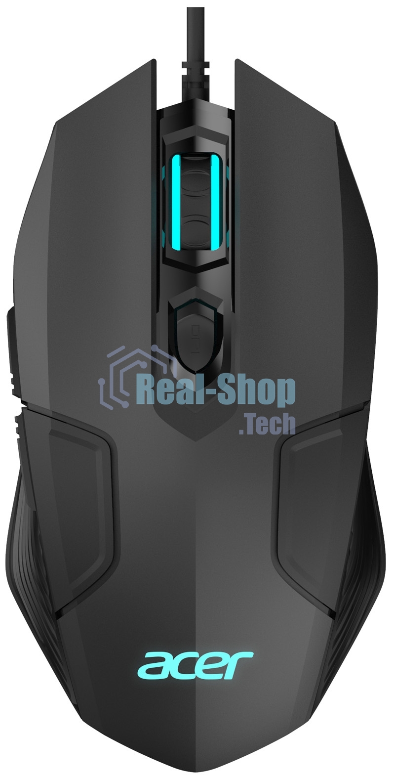 Мышь проводная Acer OMW170 черный, 3200 dpi, USB, кнопки - 6