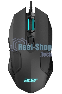 Мышь проводная Acer OMW170 черный, 3200 dpi, USB, кнопки - 6