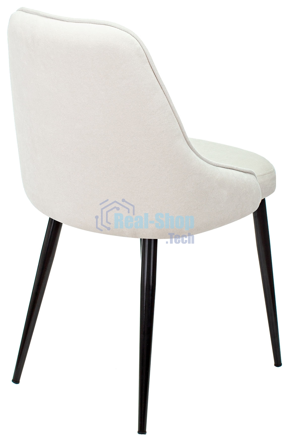 Стул для кухни Бюрократ KF-5 Velvet 20 молочный, металл черный, на ножках