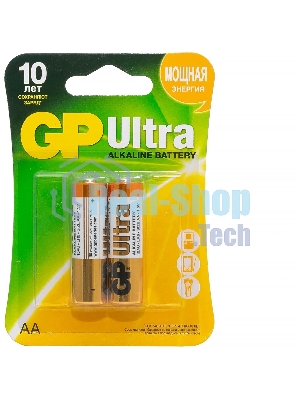 Батарея GP Ultra Alkaline 24AU LR03 AAA (2шт)