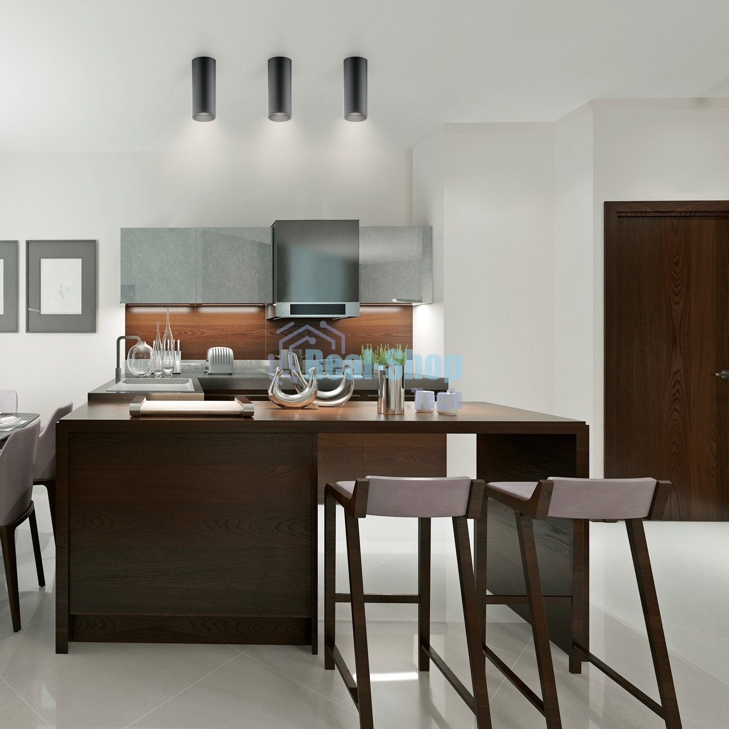 Светильник Gauss Overhead HD029 потолоч. 3000K цв.св.:белый теплый черный