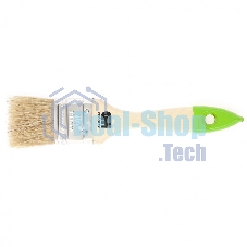 Кисть Сибртех плоская 36 мм, натуральная щетина, деревянная ручка