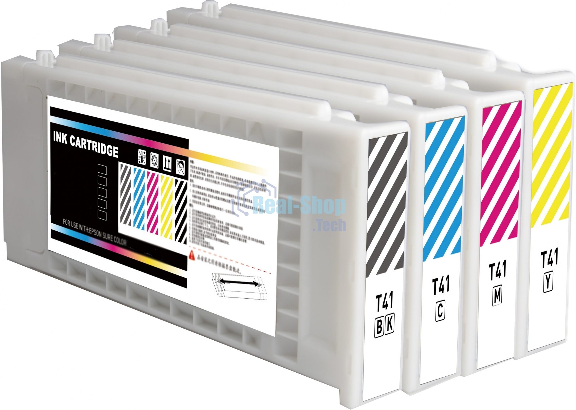 Картридж струйный Cactus CS-EPT41F2 T41F2 голубой пигментный (350 мл) для Epson SureColor SC-T5400M/SC-T3405/SC-T5405