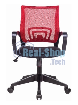 Кресло Бюрократ CH-695N/R/TW-11 красный/черный, сетка, 120 кг, механизм качания