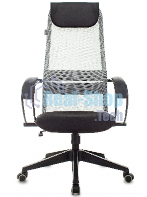 Кресло Бюрократ CH-607 TW-02 светло-серый, сетка, подголовник