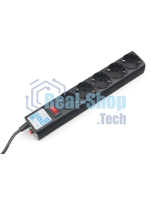 Сетевой фильтр PowerCube, PC 3м, 5р, черный граф. 10А, UPS(C14), SPG5-B3