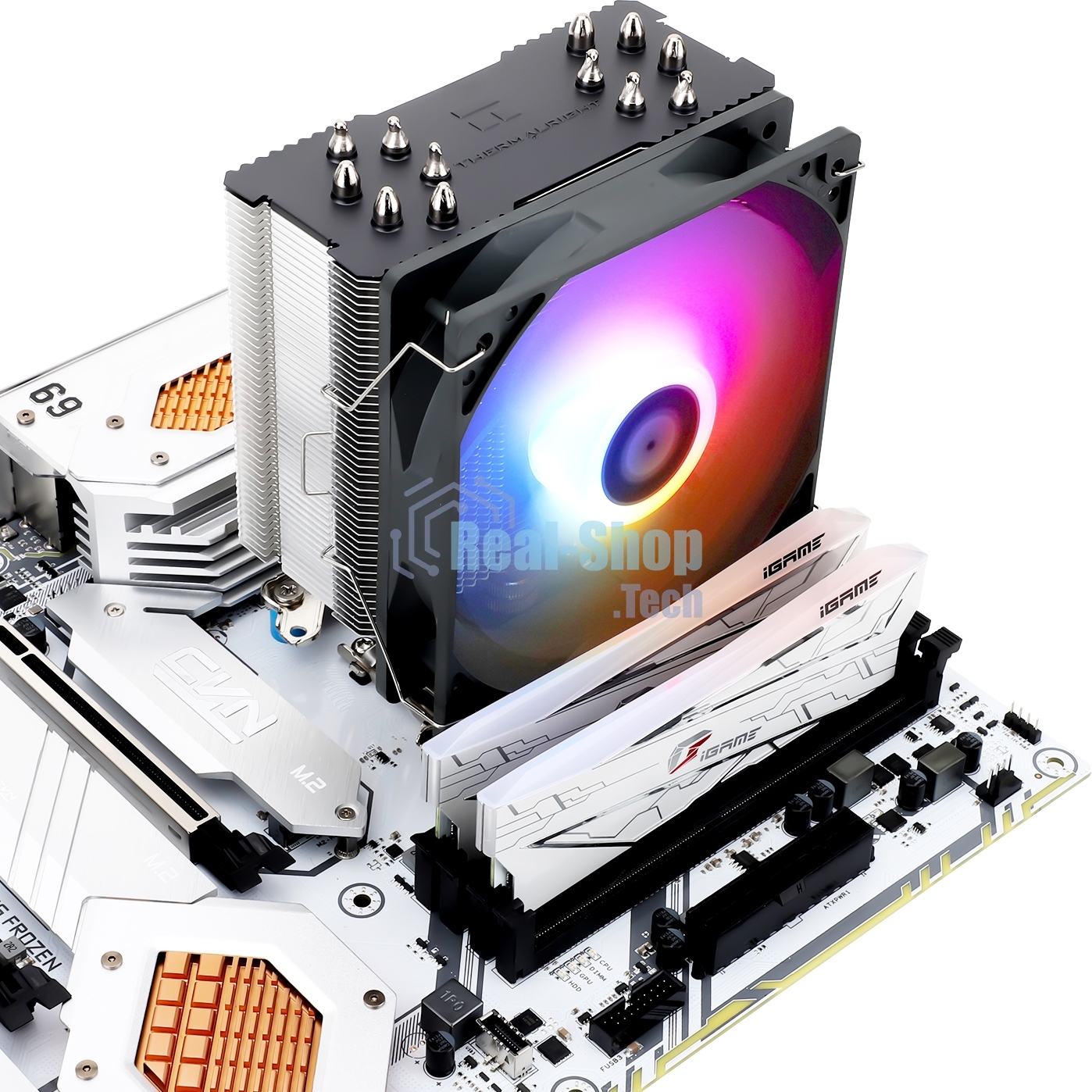 Кулер для процессора Thermalright Burst Assasin 120 ARGb (4-pin PWM, 154мм, Ni/CU, 6x6мм, ARGb, 1x120мм, 66.17CFM, 25.6dBA, 1550RPM, S: 1700, 1200, 115X, AM5, AM4)