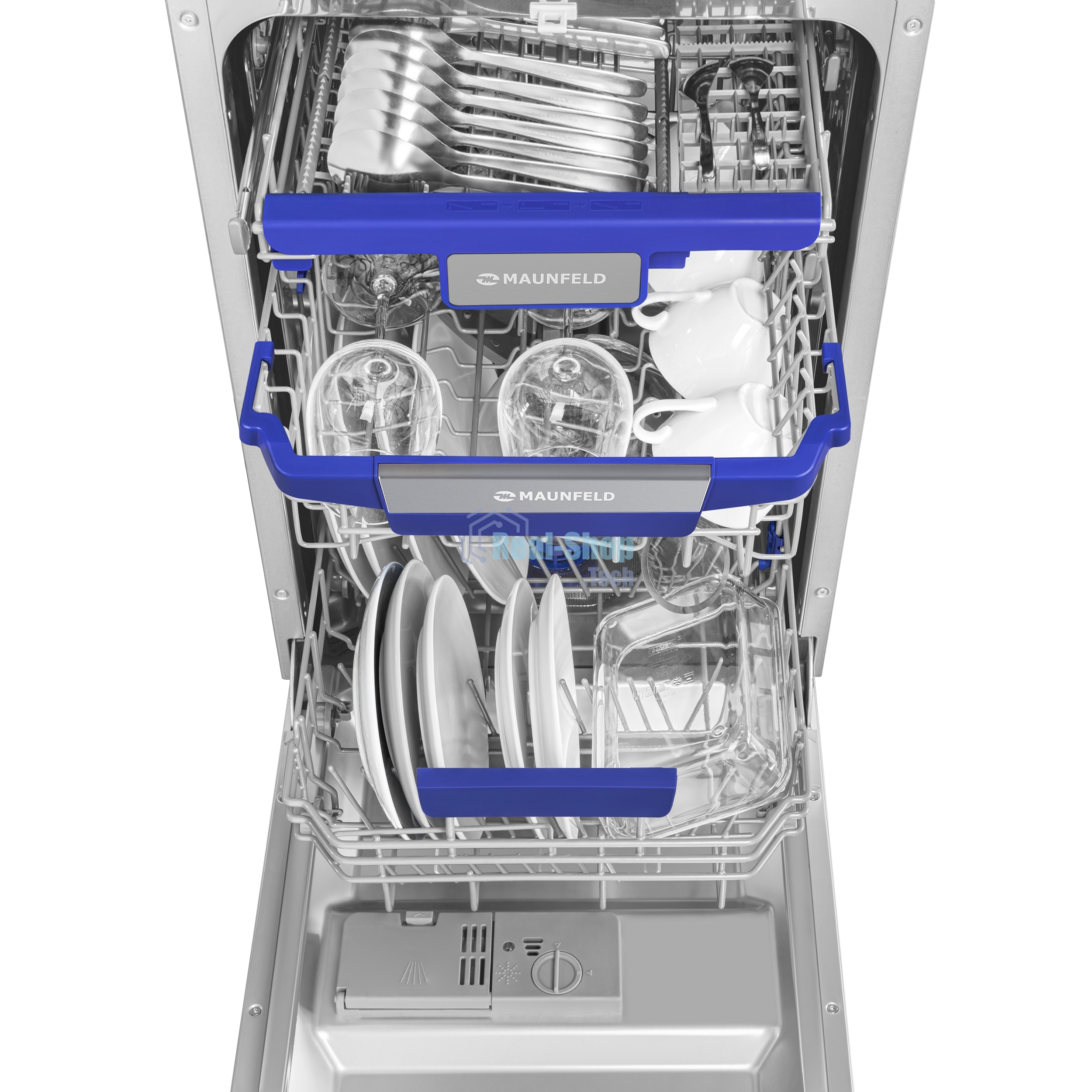 Встраиваемая посудомоечная машина Maunfeld MLP-083I, черный, 44.8 см, 10 компл., 49 дБ, класс A++