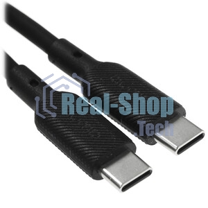 Кабель Qumo light series, USB-Type C, 1м, 5В, 1A, опл. PVC, кон. PVC, круглый, черный
