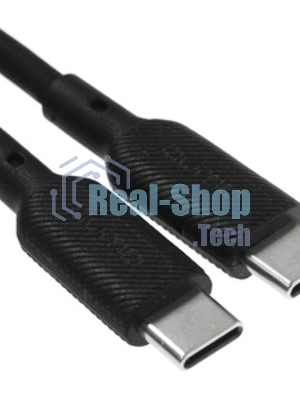 Кабель Qumo light series, USB-Type C, 1м, 5В, 1A, опл. PVC, кон. PVC, круглый, черный