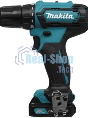 Дрель-шуруповерт Makita DF333DWYE, 12 В, 1.5 Ач, 30 Нм, щеточный