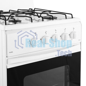 Газовая плита Flama RG 24011 W белый, конфорок 4 шт, духовка 50 л, 50 см x 85 см x 60 см