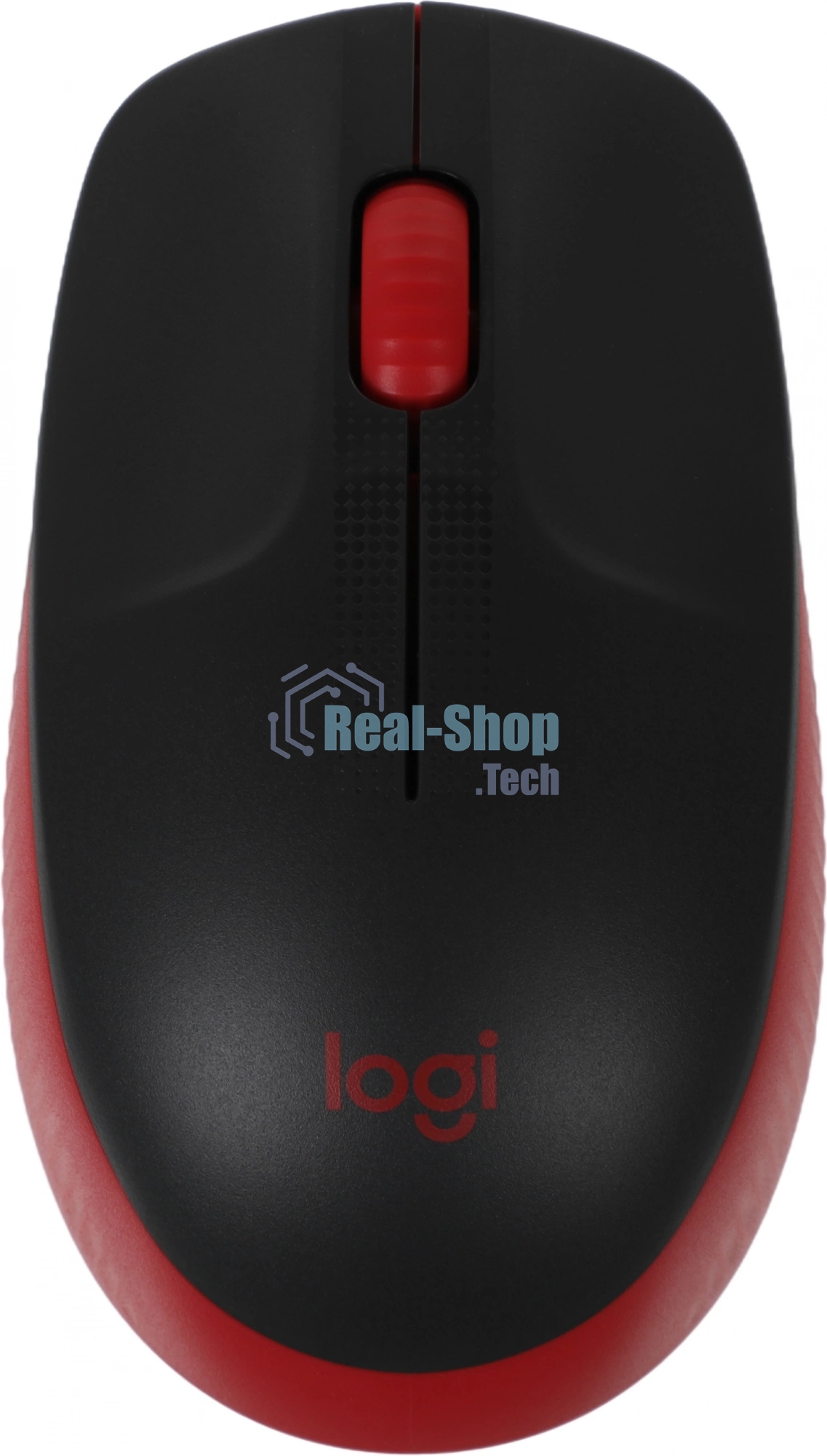 Мышь беспроводная Logitech M190 черный/красный, 1000 dpi, радиоканал, USB, кнопки - 3