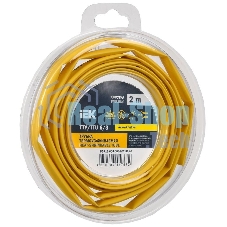 Трубка термоусадочная ТТУ нг-LS 6/3 желт. (уп.2м) IEK UDR12-006-003-002-K05-T