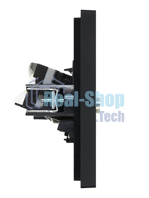 Розетка двойная TV+RJ45 кат.5E IEK FORTE&PIANO FP136 черный