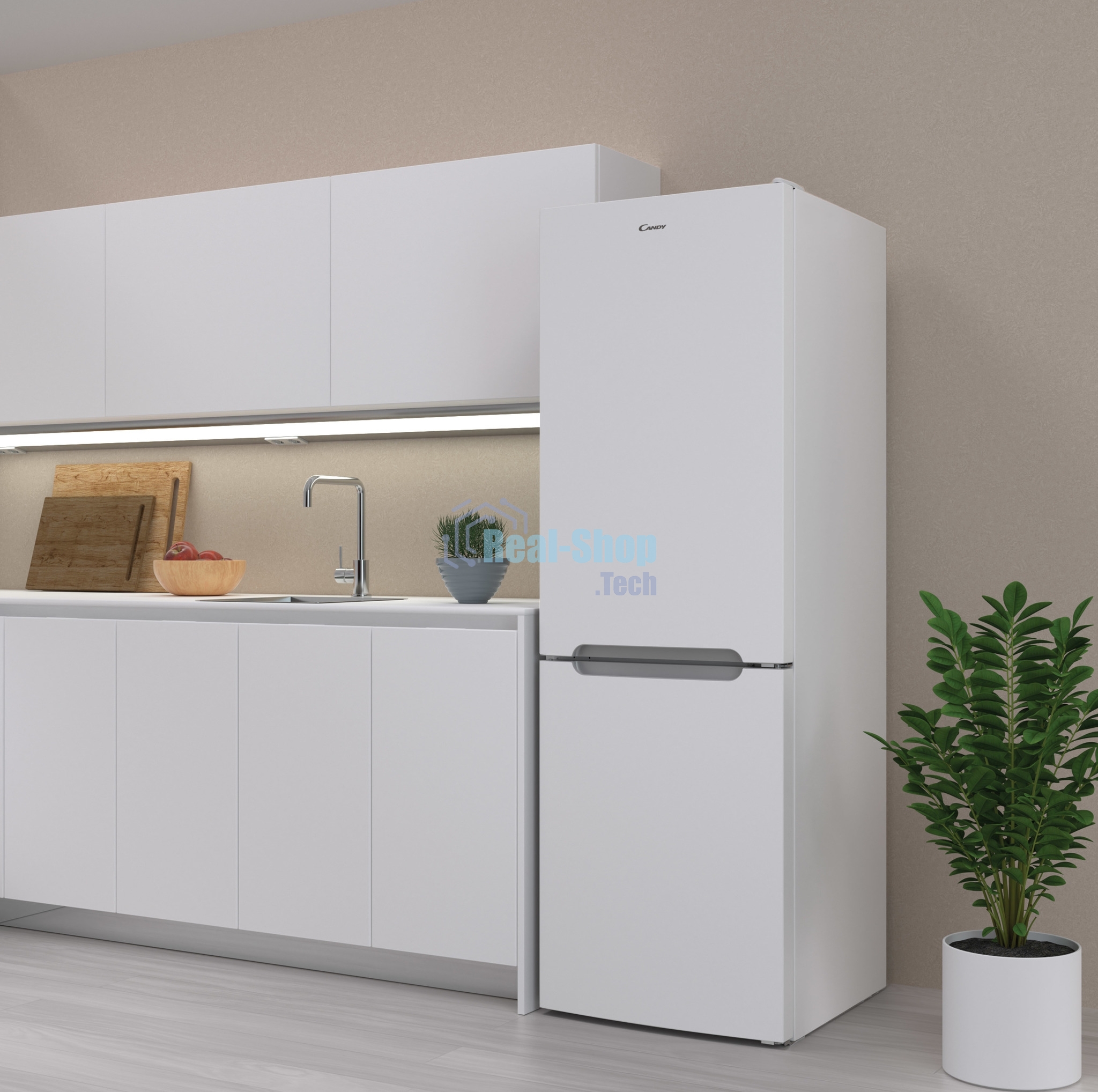 Холодильник Candy CCRN 6180W белый двухкамерный 227/106 л морозилка снизу, No Frost
