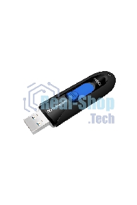 Флешка USB Transcend JetFlash 790 (TS128GJF790K), 128Gb, USB 3.0, R/W 90/40, черный/синий