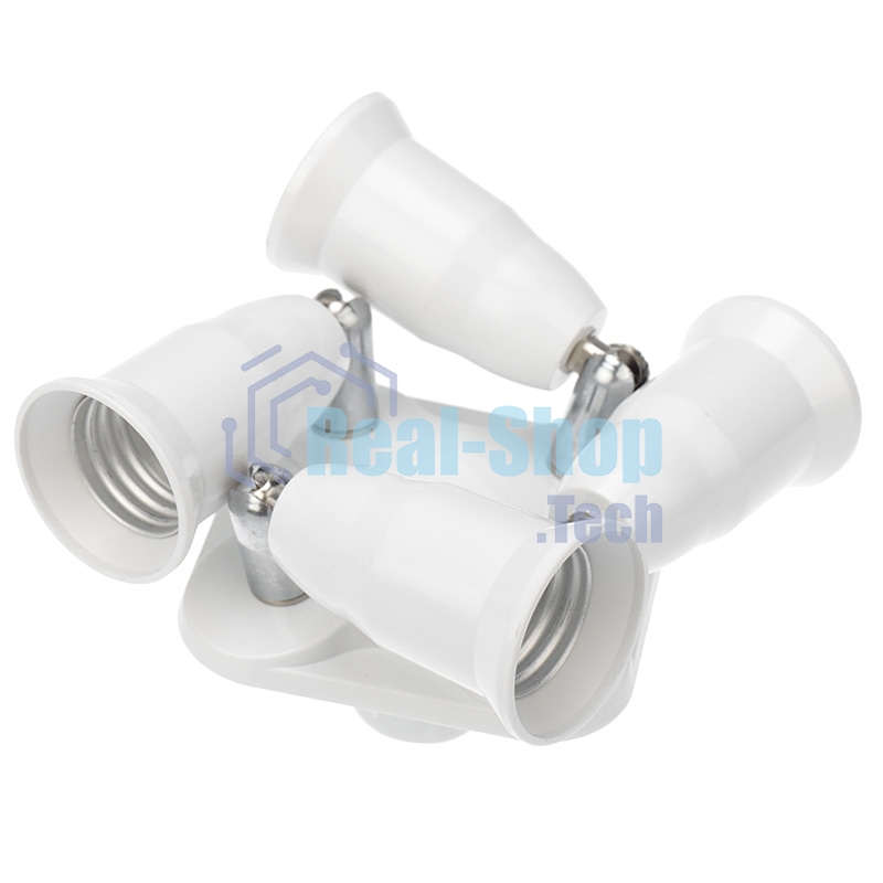 Разветвитель цокольный Rexant Е27-4хЕ27 белый