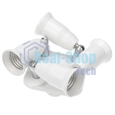 Разветвитель цокольный Rexant Е27-4хЕ27 белый