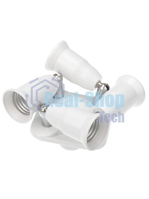 Разветвитель цокольный Rexant Е27-4хЕ27 белый