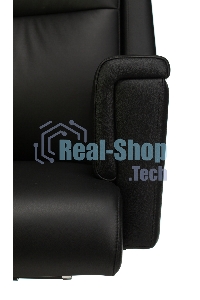 Кресло руководителя Бюрократ DUKE черный, кожа, крестовина металл/дерево