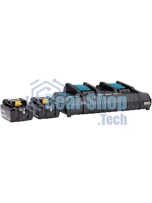 Аккумулятор+з\у Makita 191L75-3DC18RD-1шт+BL1850B-2шт,18В,5.0А·ч,Li-ion,кор