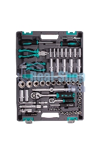 Набор инструментов STELS 141081/2'' 1/4'' CrV пластиковый кейс  69 предм.