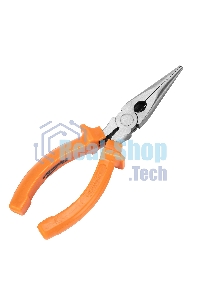 Длинногубцы Sparta Classic, 160 мм, прямые шлифованные, пластмассовые рукоятки