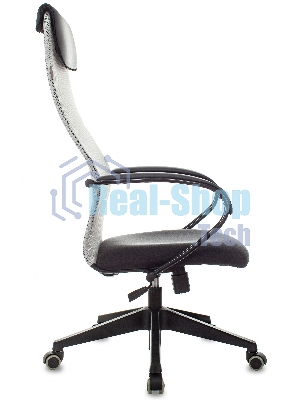 Кресло Бюрократ CH-607 TW-02 светло-серый, сетка, подголовник