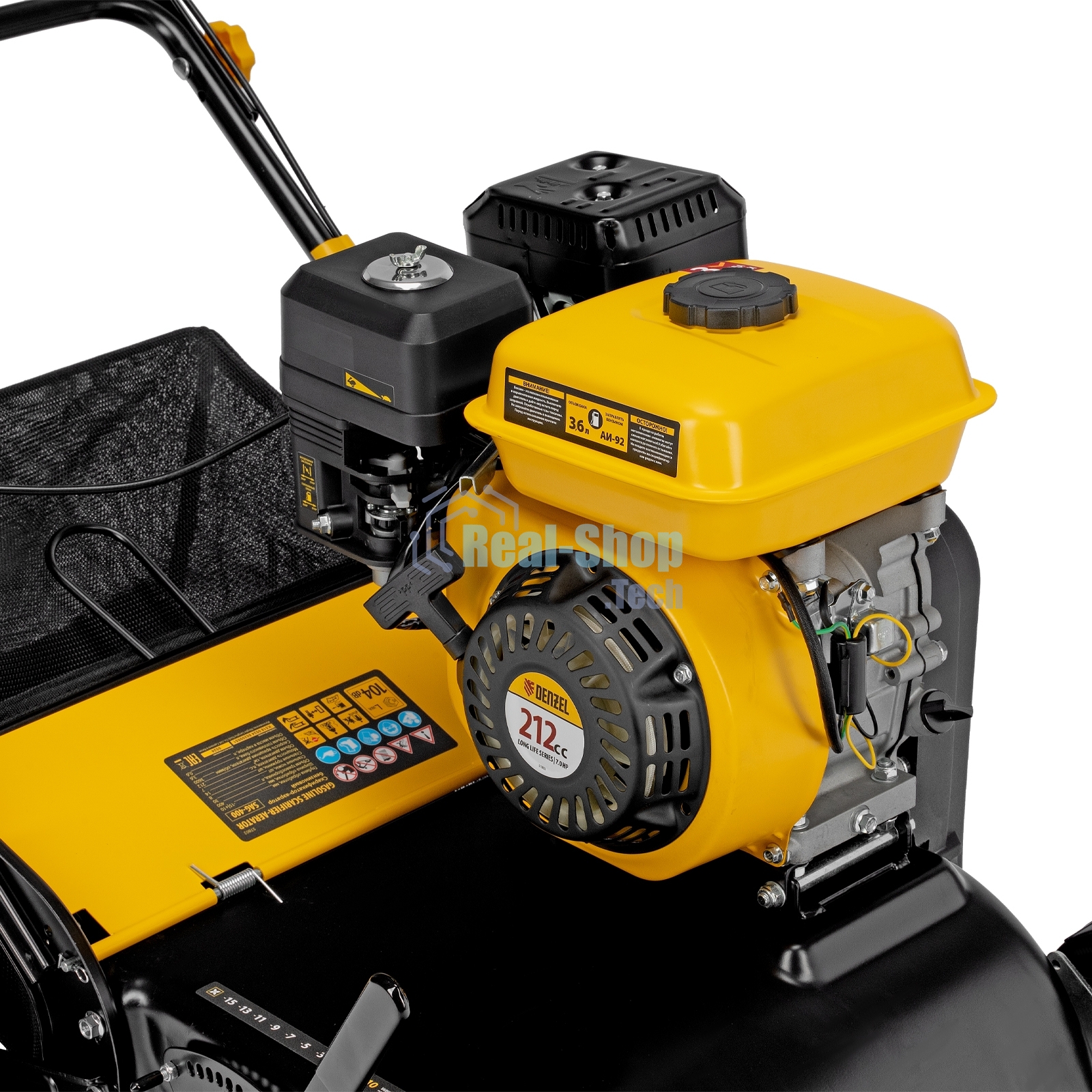 Скарификатор-аэратор бензиновый Denzel SAG-400, 212 см3, -15/+10 мм, 40 см