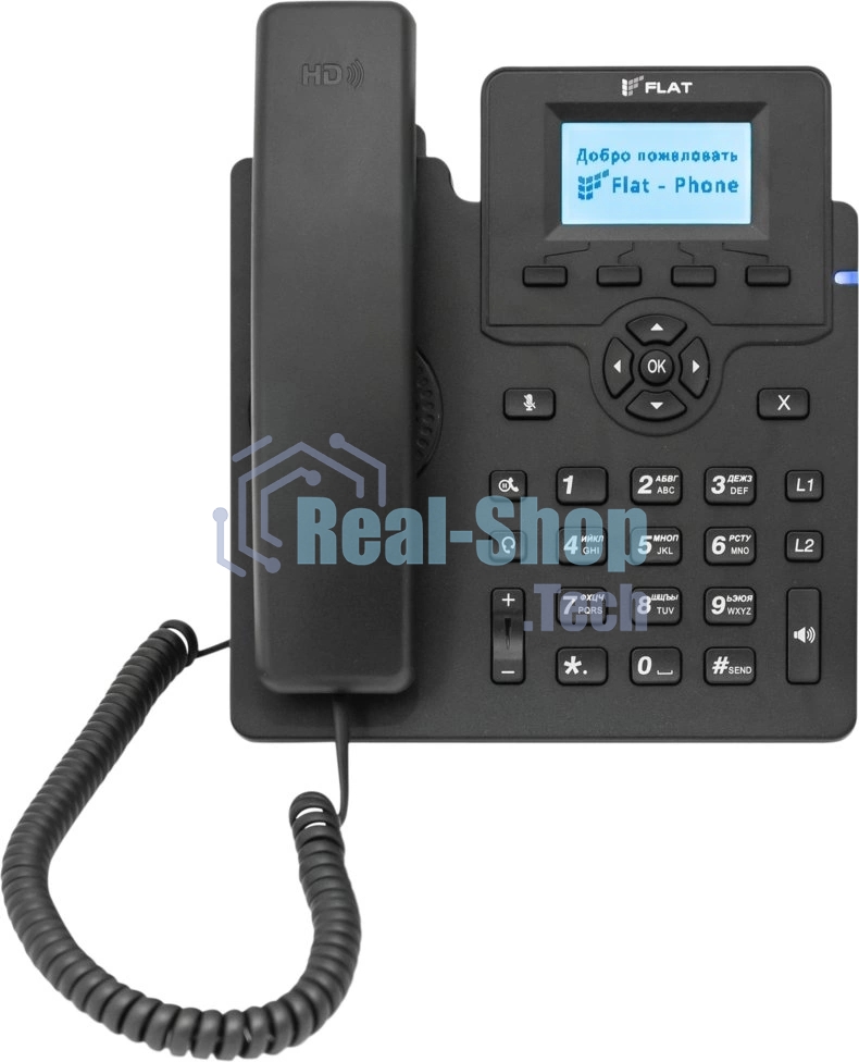 Телефон IP Флат Flat-Phone-C10 черный