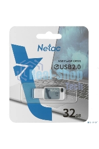 Флешка USB Netac UA31, 32Gb USB 2.0, NT03UA31N-032G-20BL синий