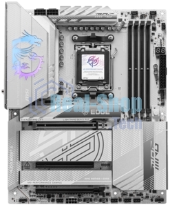 Материнская плата MSI MPG X870E EDGE TI WIFI, AM5, AMD X870E, 4xDDR5, 4xSATA, 4xM.2, 1xPCIe 5.0 x16, 1xPCIe 4.0 x4, 1xPCIe 3.0 x1, 1xHDMI (v2.1), 1xUSB-C 10Gbps, 1x5Gb LAN, Wi-Fi 7, Bluetooth 5.4, 2xUSB-C 40Gbps, 5xUSB-A 10Gbps, 4xUSB-A 2.0, 2x3.5 мм, S/PDIF, 7.1, ATX