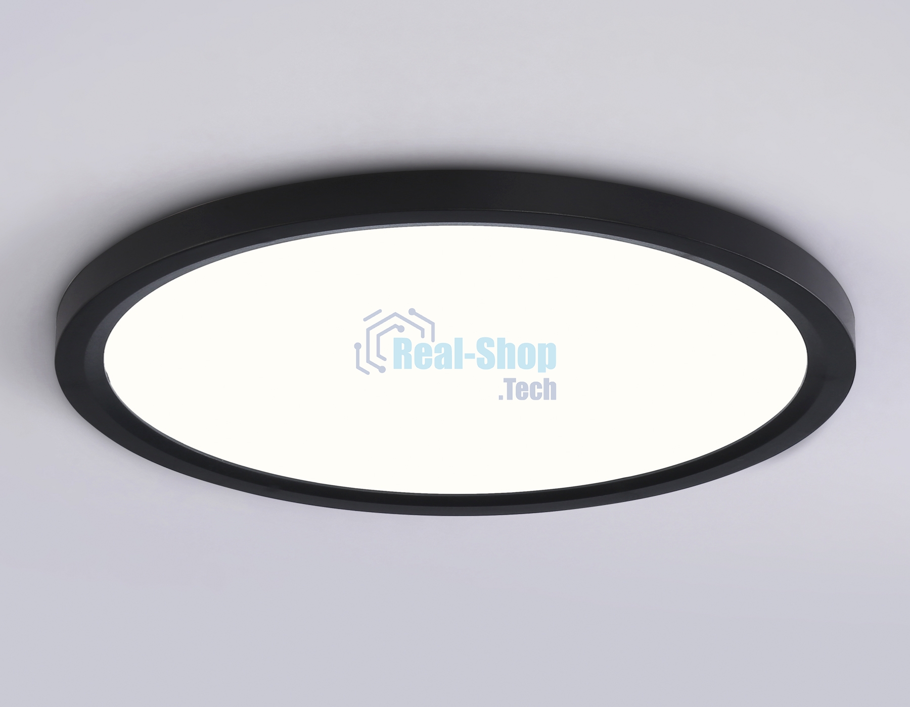 Светильник светодиодный ультратонкий Ambrella light FZ1910 BK черный IP54 44W 3000K-6500K CCT-переключатель D600*25 (Без ПДУ)