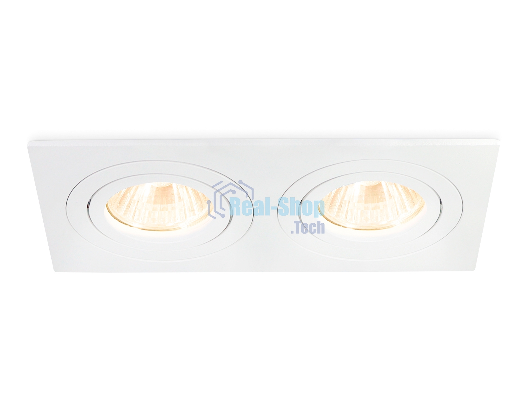 Встраиваемый поворотный точечный светильник Ambrella light TN102626/2 WH белый GU5.3 175*95*28