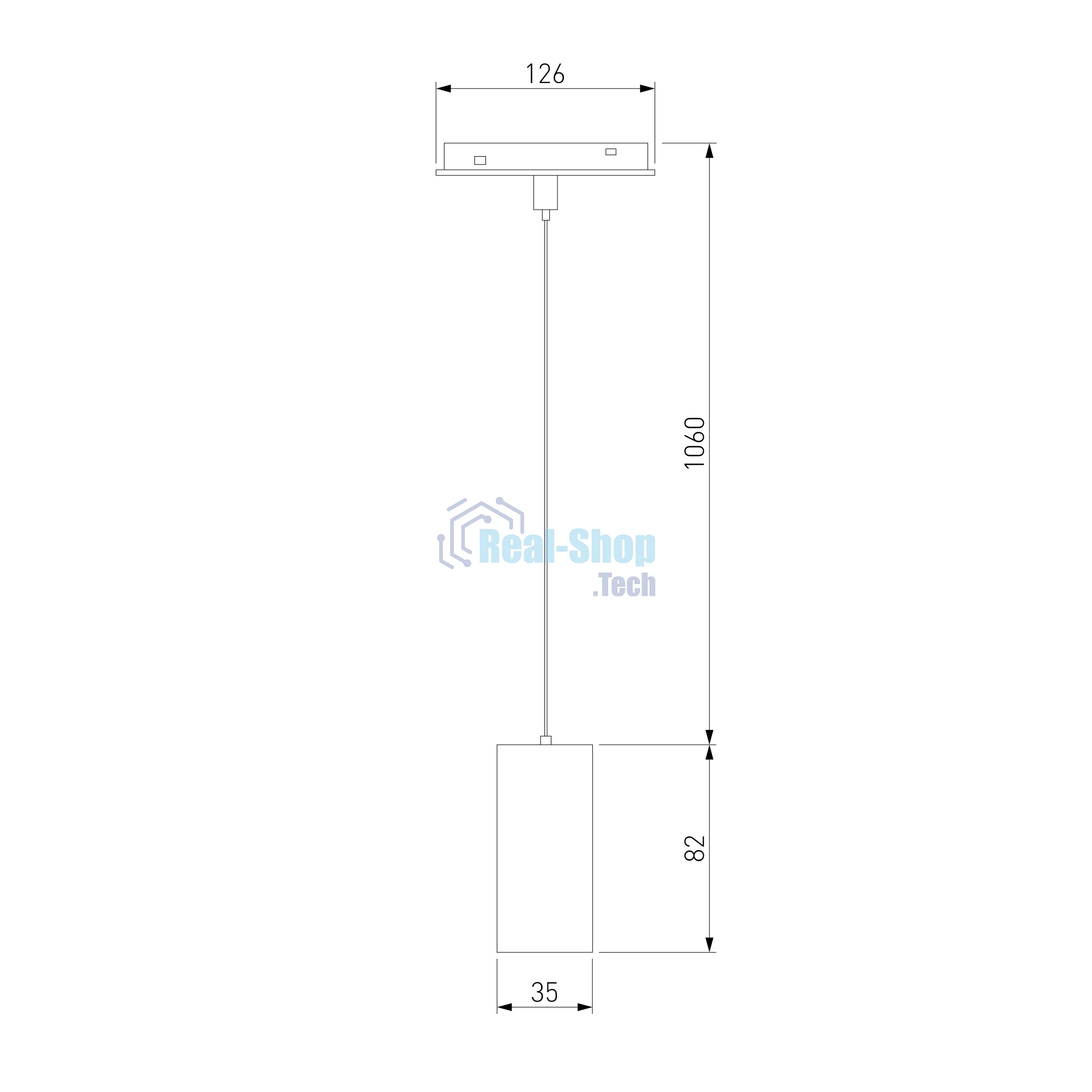 Трековый светильник Slim Magnetic подвесной светодиодный 7W 4200K Amend (чёрный) 85518/01