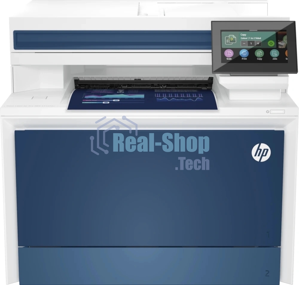 МФУ лазерное HP Color LaserJet Pro MFP 4303fdw (5HH67A), A4, цветной, печ. 33 стр/мин., скан. до 44 стр/мин. (ч/б) 35 стр/мин. (цвет), 600 x 600 dpi (печать) 1200 x 1200 dpi (скан.), Bluetooth, USB, Wi-Fi