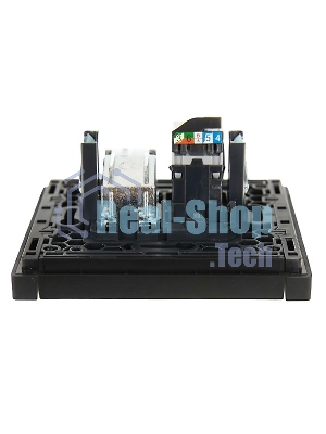 Розетка двойная TV+RJ45 кат.5E IEK FORTE&PIANO FP136 черный